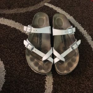 Birkenstock white sandals