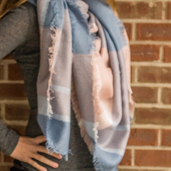 Plaid Blanket Scarf - Picture 3 of 5