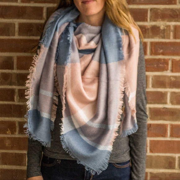 Plaid Blanket Scarf - Picture 2 of 5