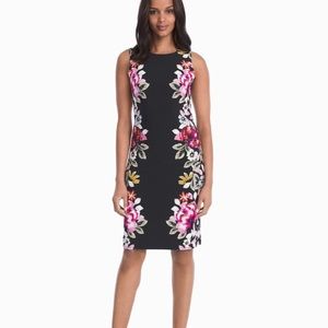WHBM FLORAL SHEATH DRESS.