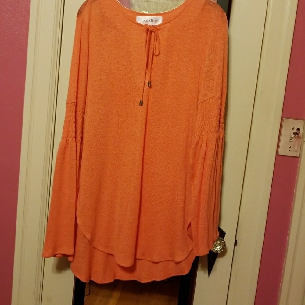 Bohemian bell sleeve sweater NWOT