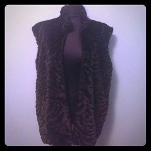 Not Fur real by Duffel Oversized Faux Fur Vest