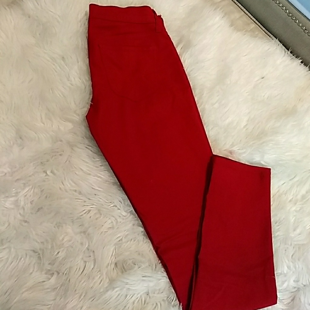 Women Red denim jeans pants; red jeans