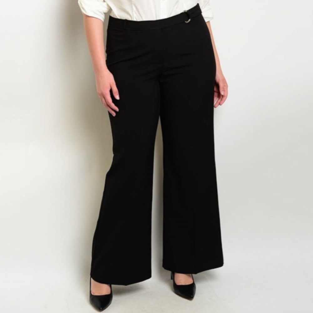 NWT PLUS SIZE 1XL DRESSY SLACKS BLACK PANTS XL