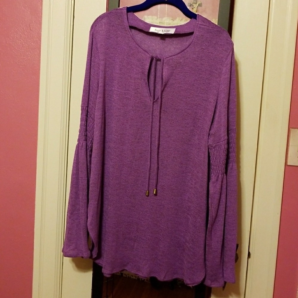 Bohemian bell sleeve sweater NWOT