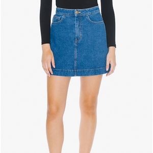 American Apparel Easy A-Line Jean Skirt
