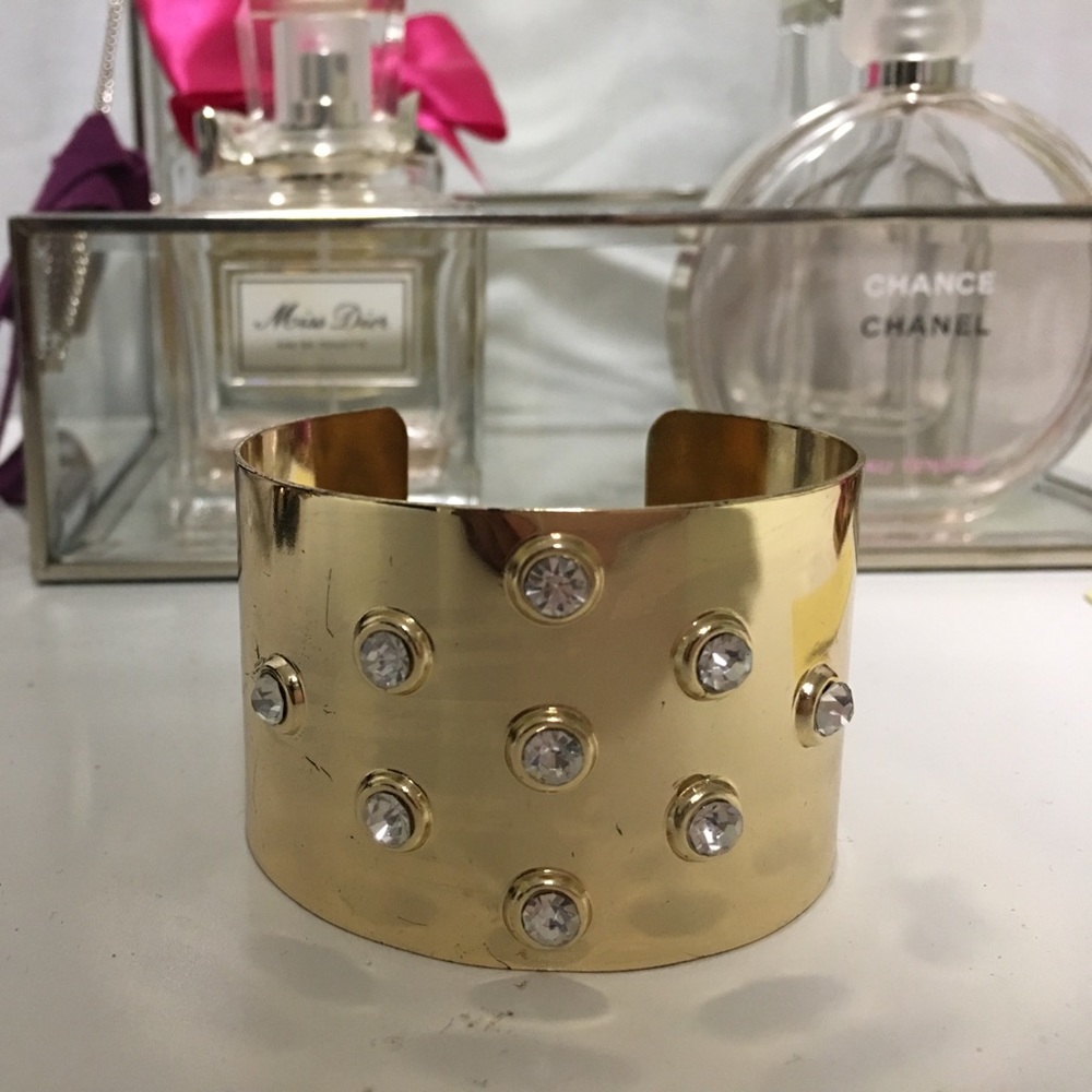 Gold studded cuff