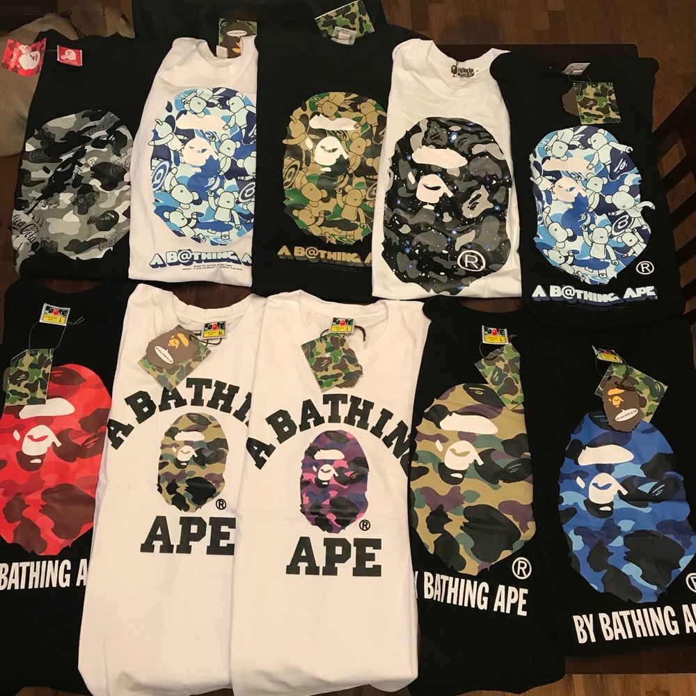 Lots of authentic bape for under retail.