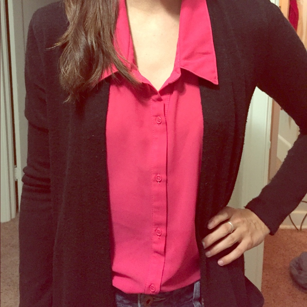 Pink/Red work blouse