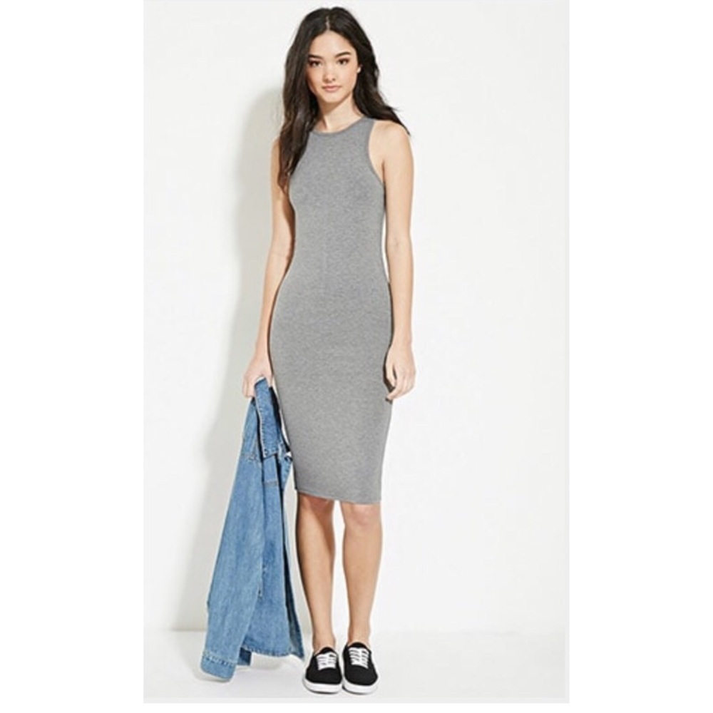 Racer back body on midi dress