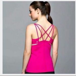 Lululemon Rare Hot Pink Cutout Tank
