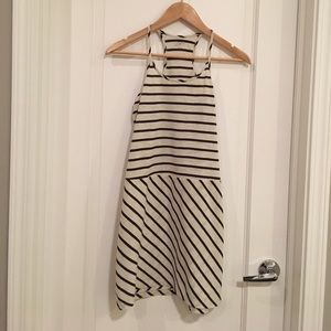 Ann Taylor's LOFT dress, oatmeal & black stripes