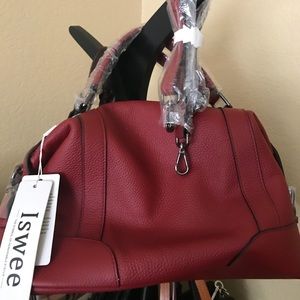 Iswee genuine leather handbag