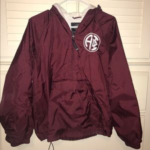 Alpha Phi Charles River rain jacket. size small.