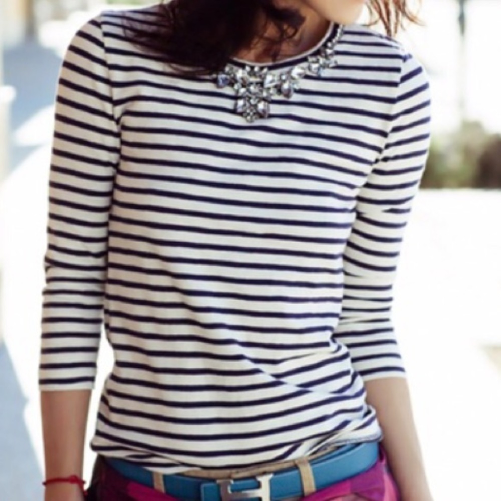 J Crew Embellished Tee