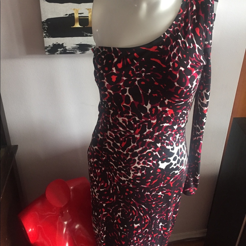 H&M red animal prt long drs❤️