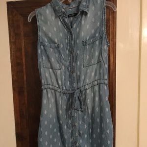 Denim button up dress