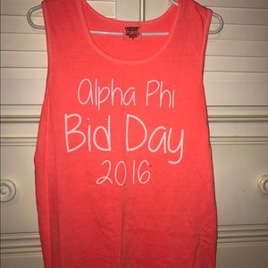 Alpha Phi tank. comfort colors.
