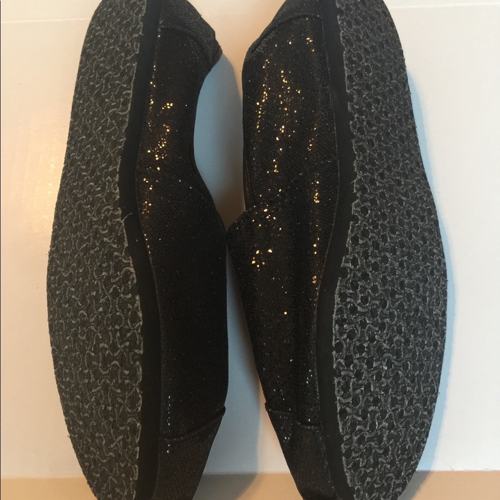 NWOT Black glitter Toms - Picture 5 of 6