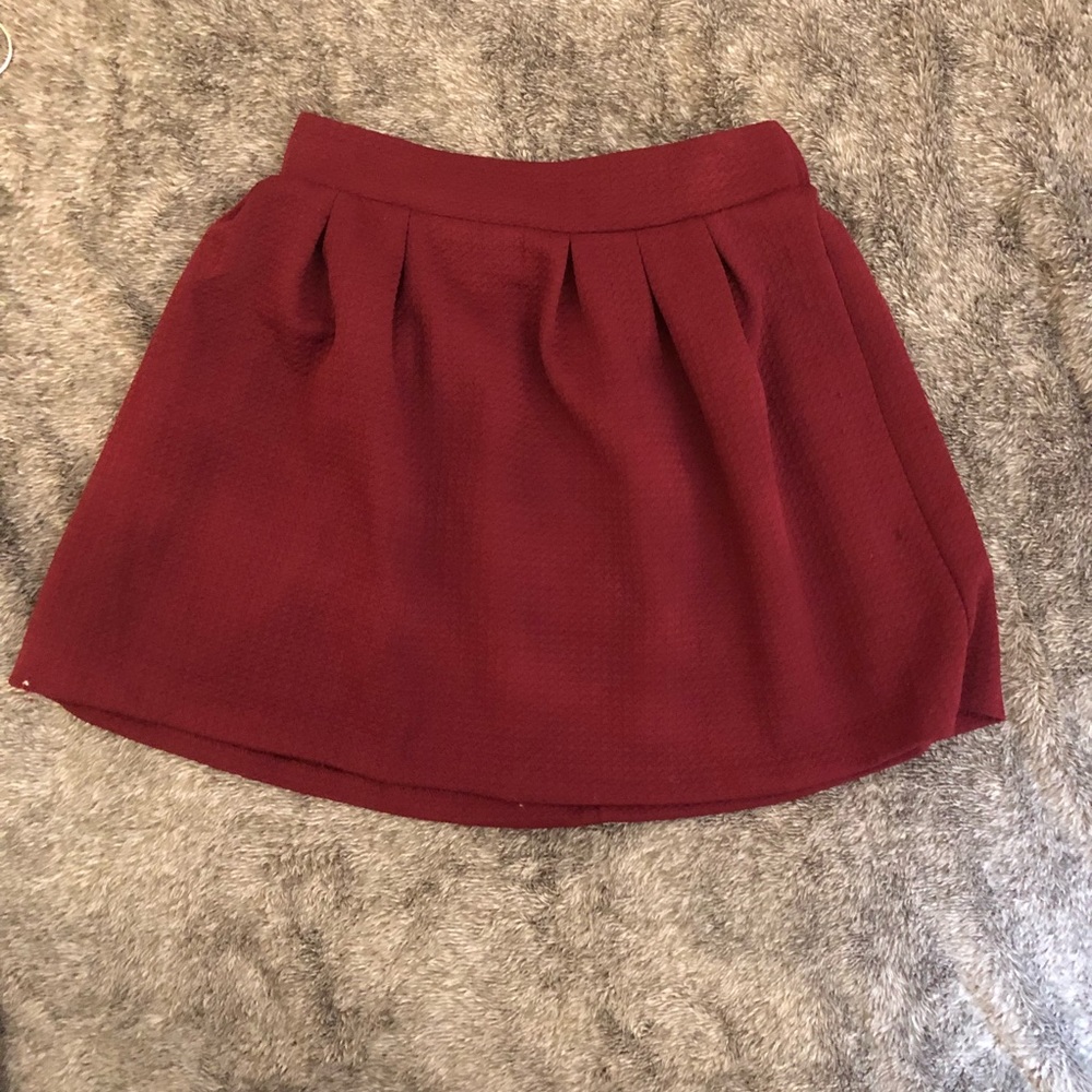 Candie’s Maroon Burgundy Skater Skirt