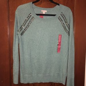 🍁Merona Sweater with Rhinestone Shoulder Detail