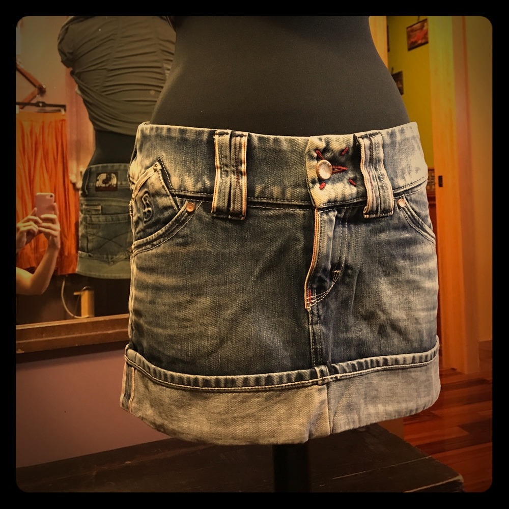 Free soul denim miniskirt