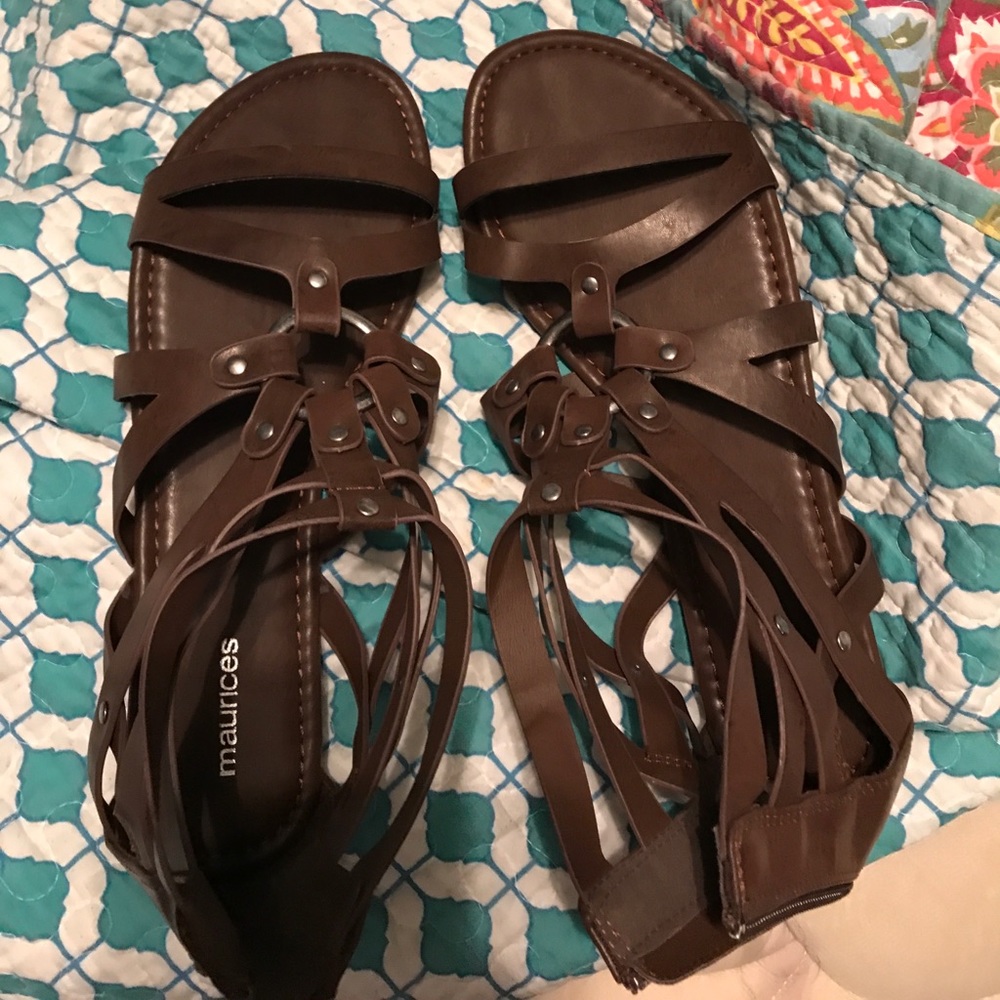 Maurice’s Dark Brown Sandals-NEVER WORN