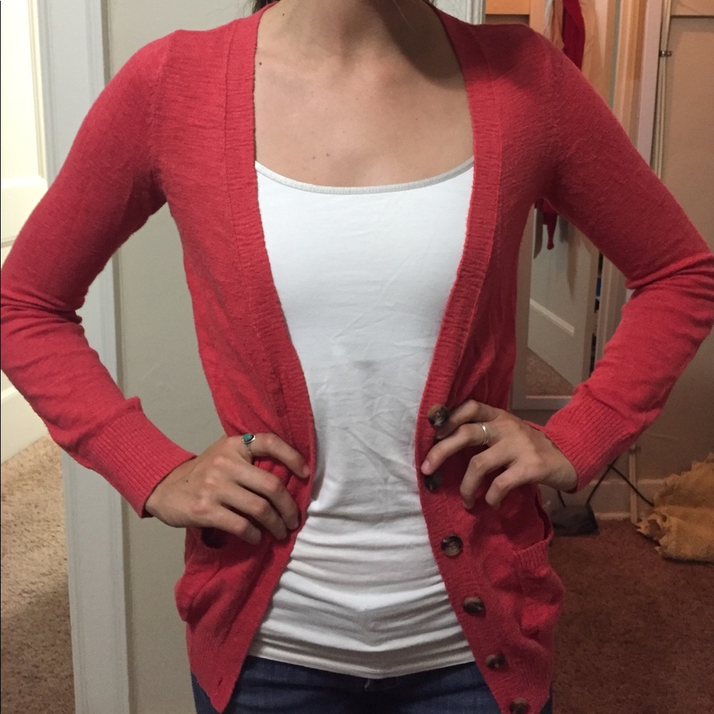 Pink cardi!