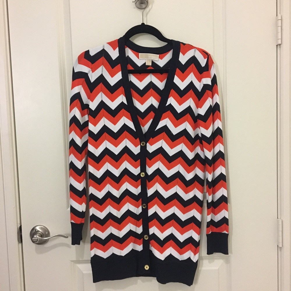 Chic Chevron Michael Kors Cardigan