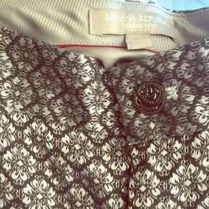 Silver jacquard dress plants