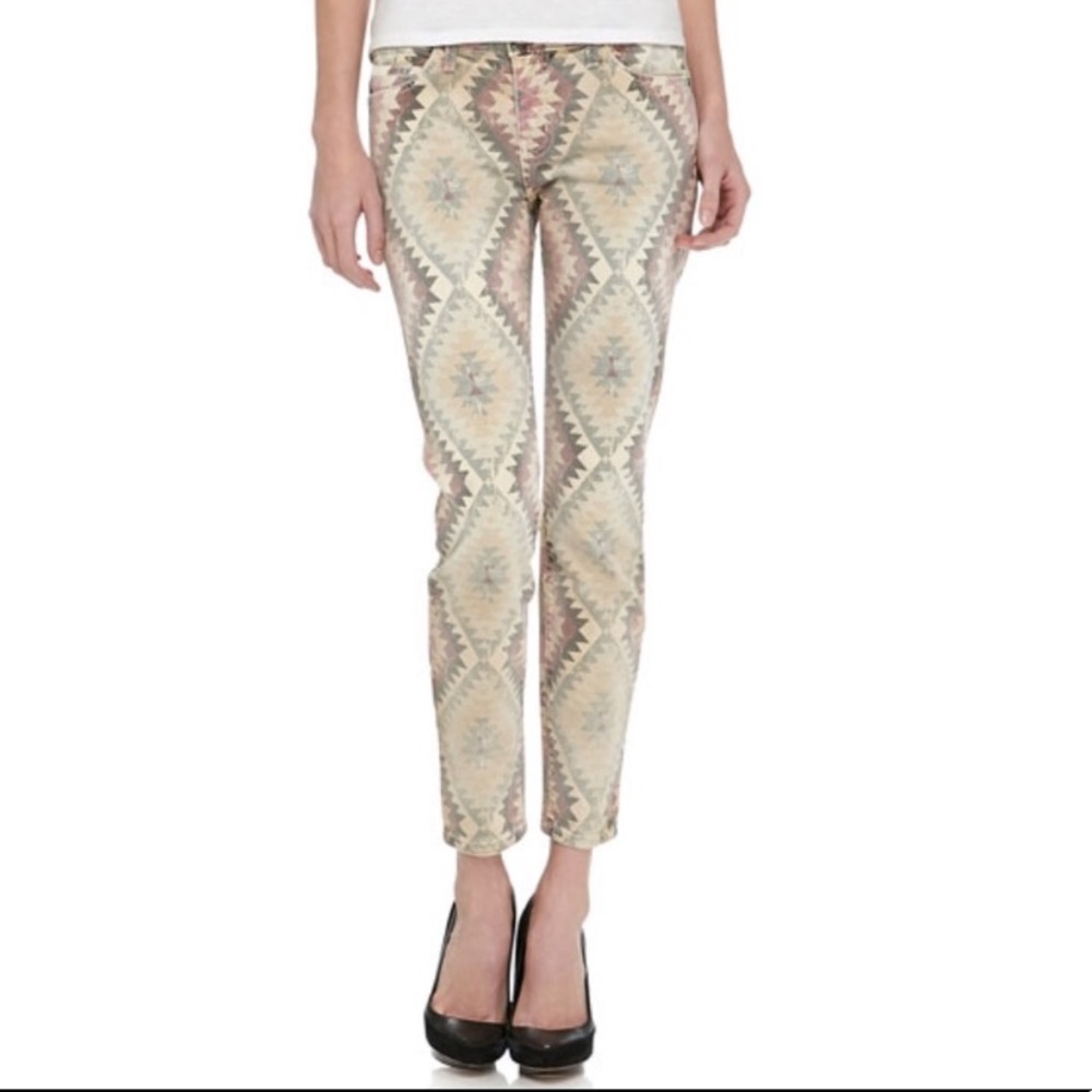 Current Elliott Aztec Print Jeans