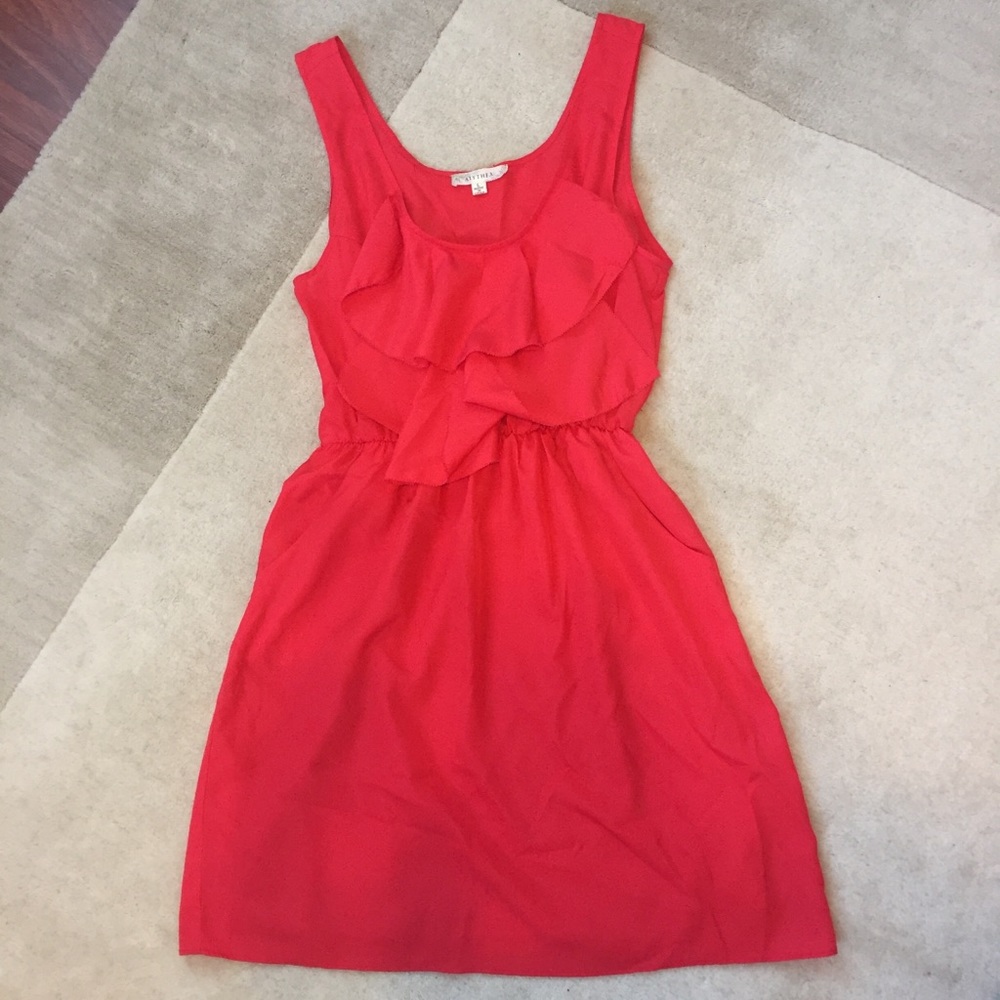 Red Ruffle Dress