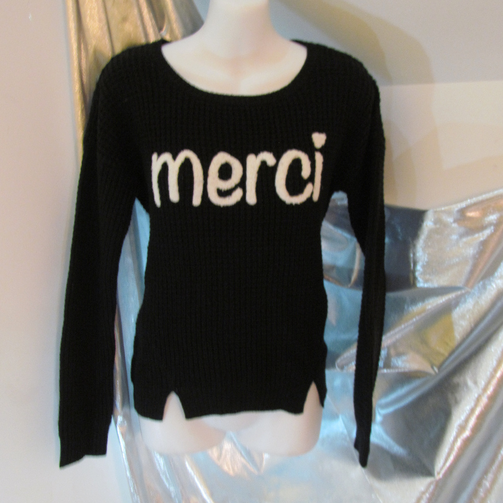Thank You Black Sweater