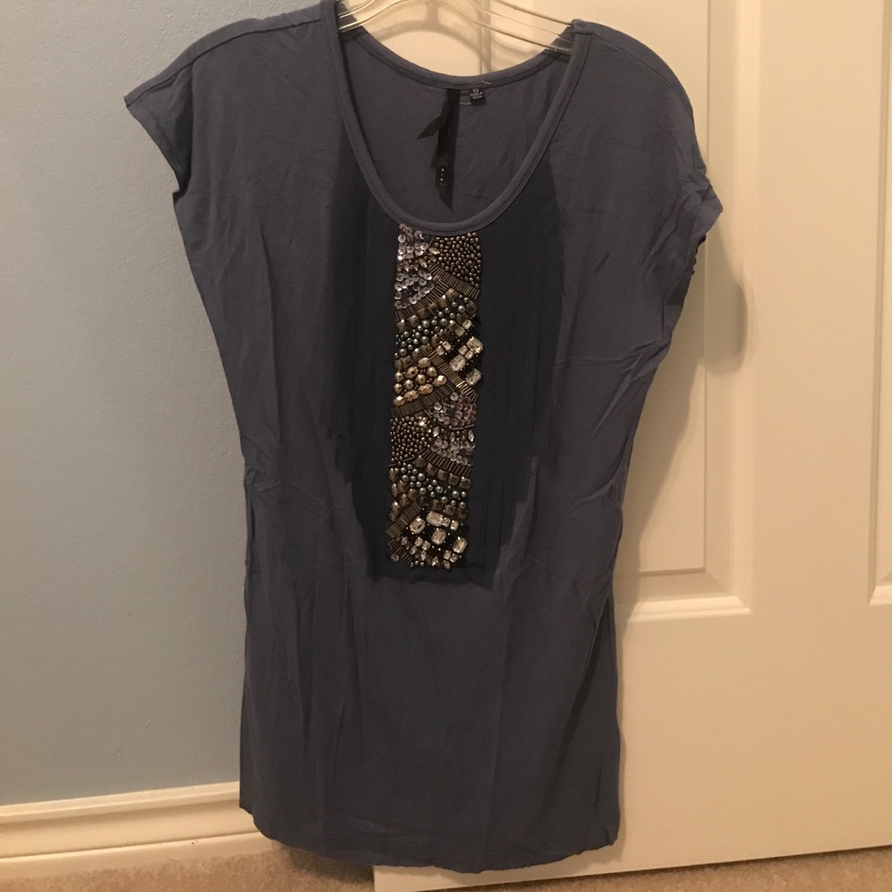 Bellatrix bedazzled front bib blouse!