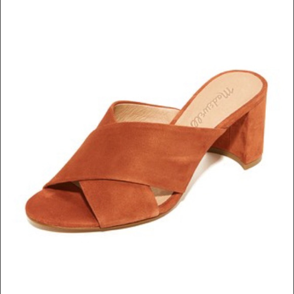 Madewell Greer Mule Sandal in Burnt Ember