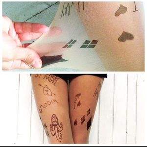 Harley Quinn stockings with tattoos