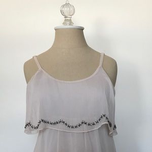 Forever 21 Beaded Ruffled Cami