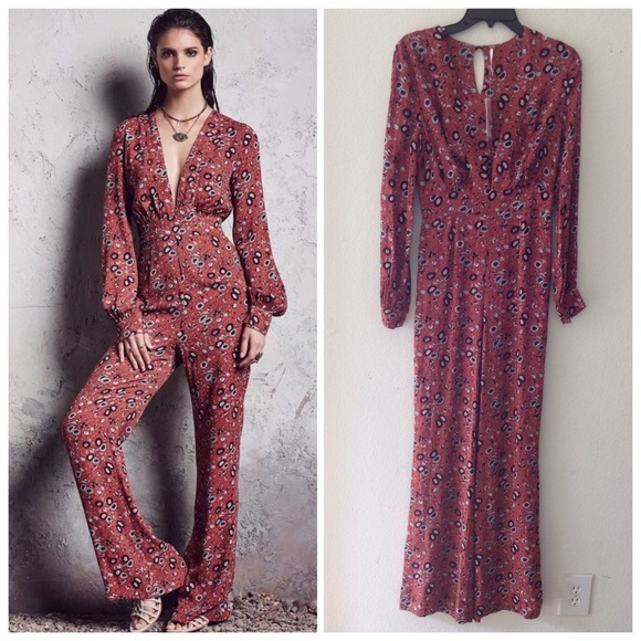 Free People Pants - Free people some like it floral jumpsuit