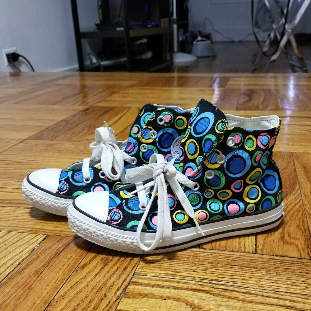 All-star converse polka dot colorful size 3 youth
