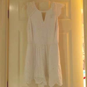 White eyelet romper