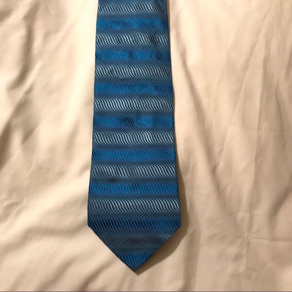 Silk Dolce & Gabbana blue patterned vintage tie