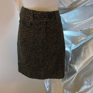 HAROLD'S Leopard Animal Print Skirt