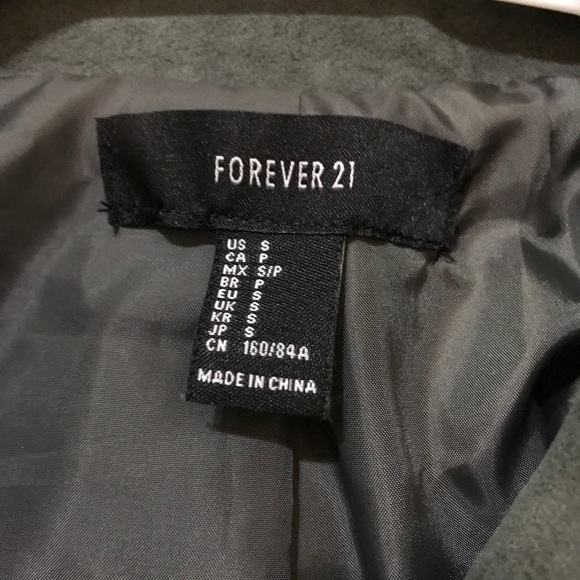 F21 Suede Olive Green Jacket - Picture 6 of 6