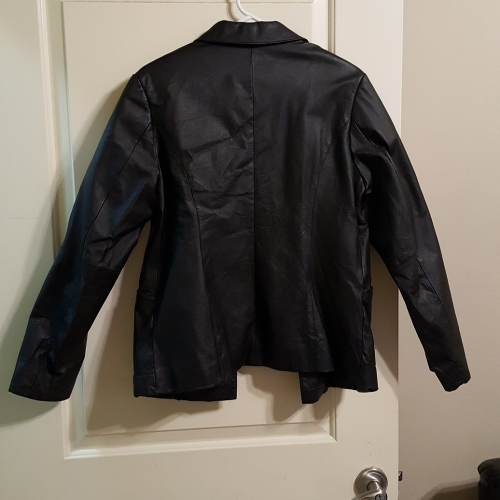 Genuine Black Leather Jacket - Picture 2 of 4