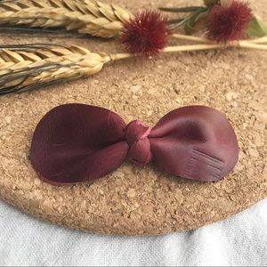 Handmade leather knotted bow