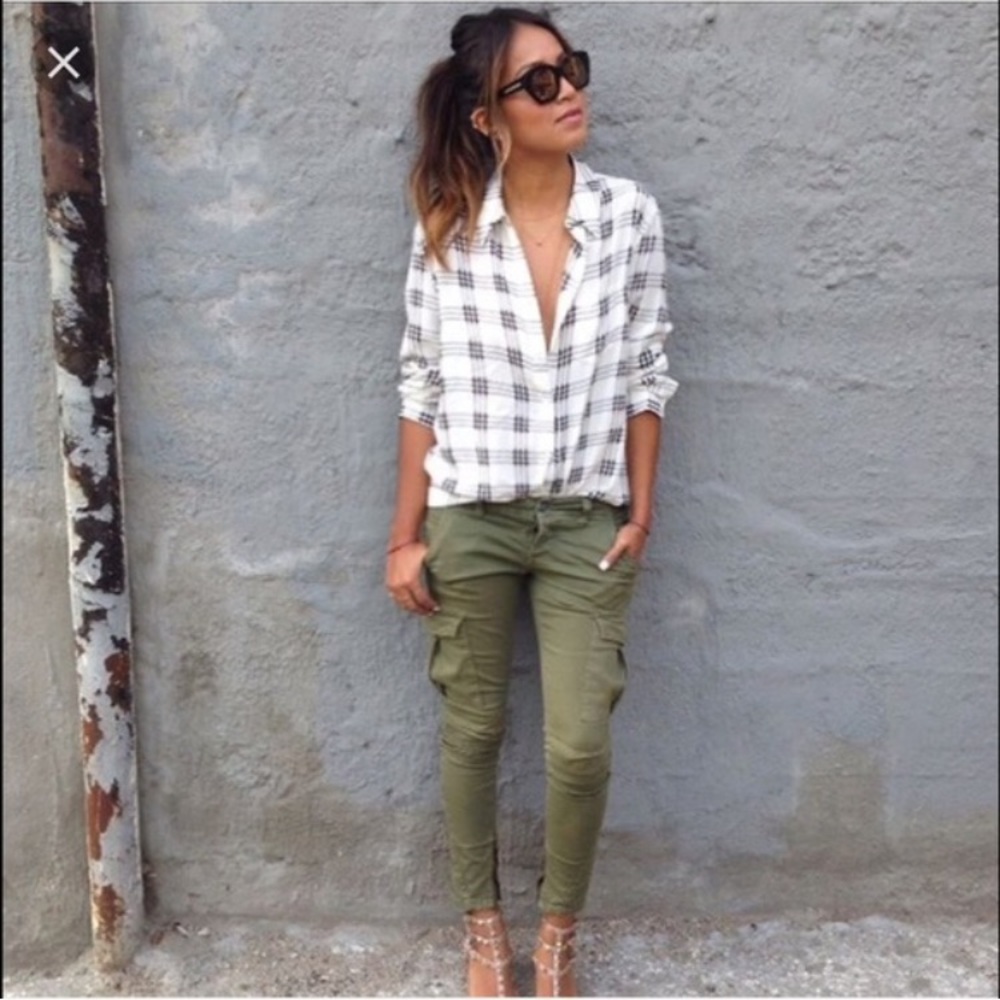 Zara green Army pants