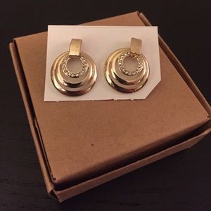 Gold & Rhinestone Earrings