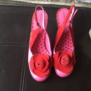 Floral Chinese Laundry Slingback Heels