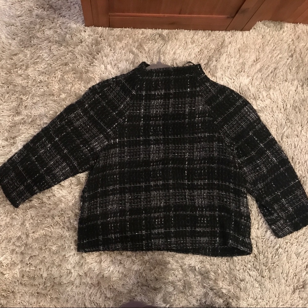Black zara tweed top