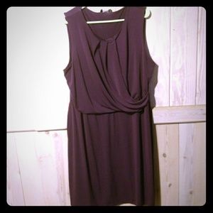 Plum Dress with draped bust